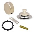 Watco Univ. NuFit Push Pull Bath Stopper, Innovator of Kit w-3/8-5/16 in. Brass P, Adapter, Nickel 948701-PP-BN